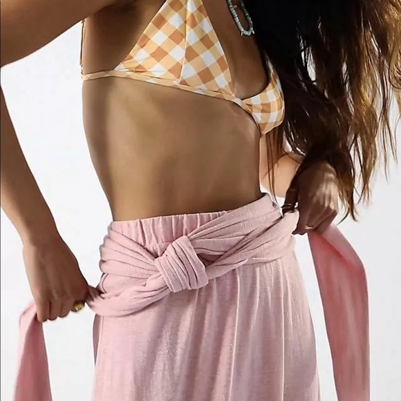 New Free People Beach Limitless Convertible XS Pink Maxi Crisscross Dress - Picture 3 of 12